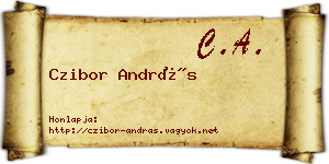 Czibor András névjegykártya