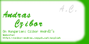 andras czibor business card